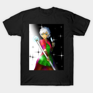 cute elf wizard for dnd and anime fans T-Shirt